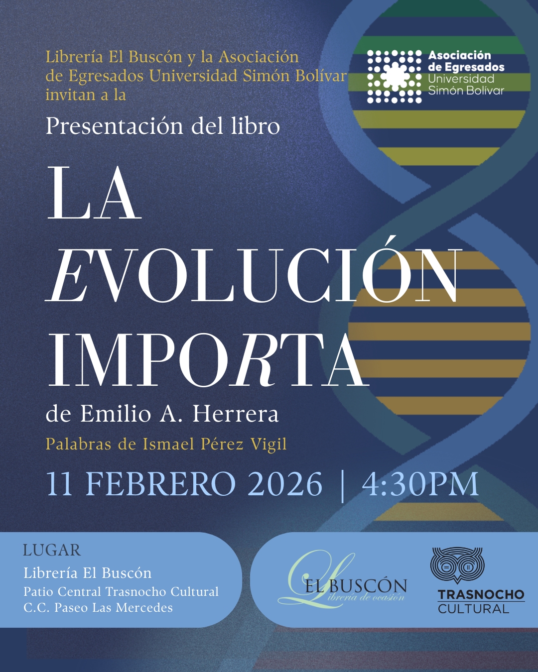 Orgullo USBista: Presentación del libro «La Evolución Importa» de Emilio Herrera